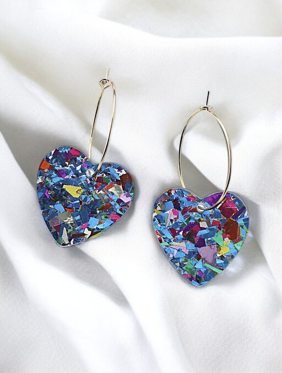 Boucles d’oreilles créoles cœur dorées 3 POUR 10€