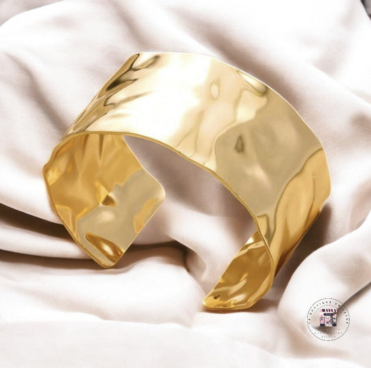 Bracelet jonc doré réglable et ajustable