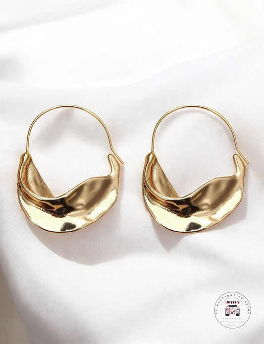 Boucles d'oreilles créoles dorées