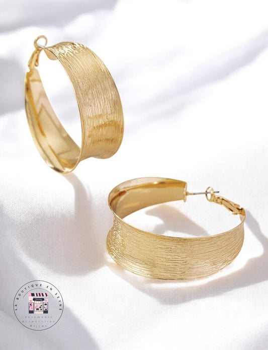 Boucles d'oreilles dorées créoles