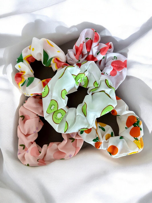 Lot de 5 chouchous pour cheveux fruits