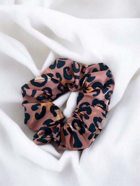 Chouchou pour cheveux léopard et marron