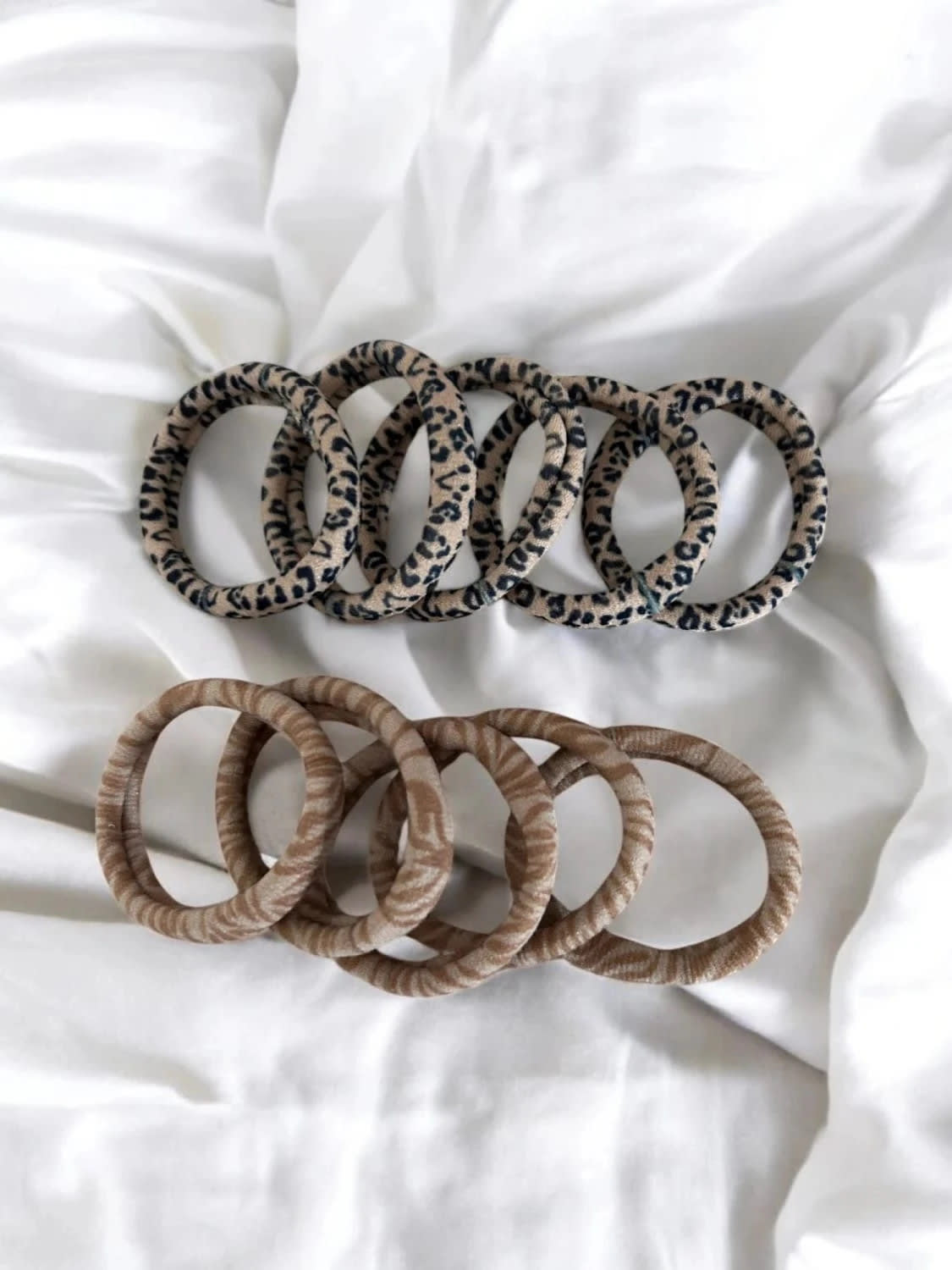 Lot de 10 élastiques cheveux léopard