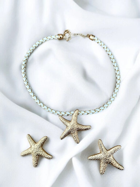 Parure 2 bijoux doré étoile de mer
