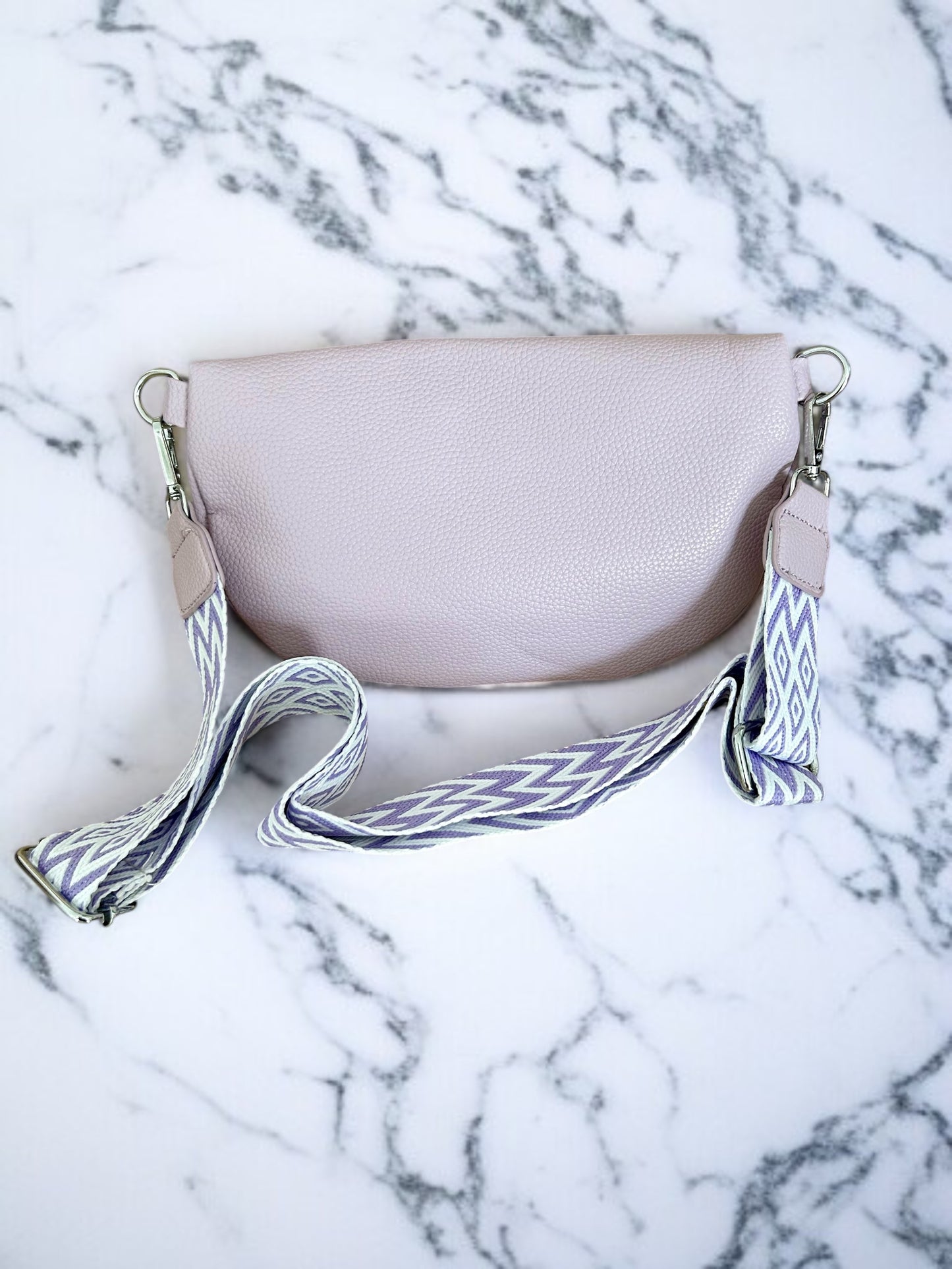 Sac banane bandoulière violet mauve retro vintage