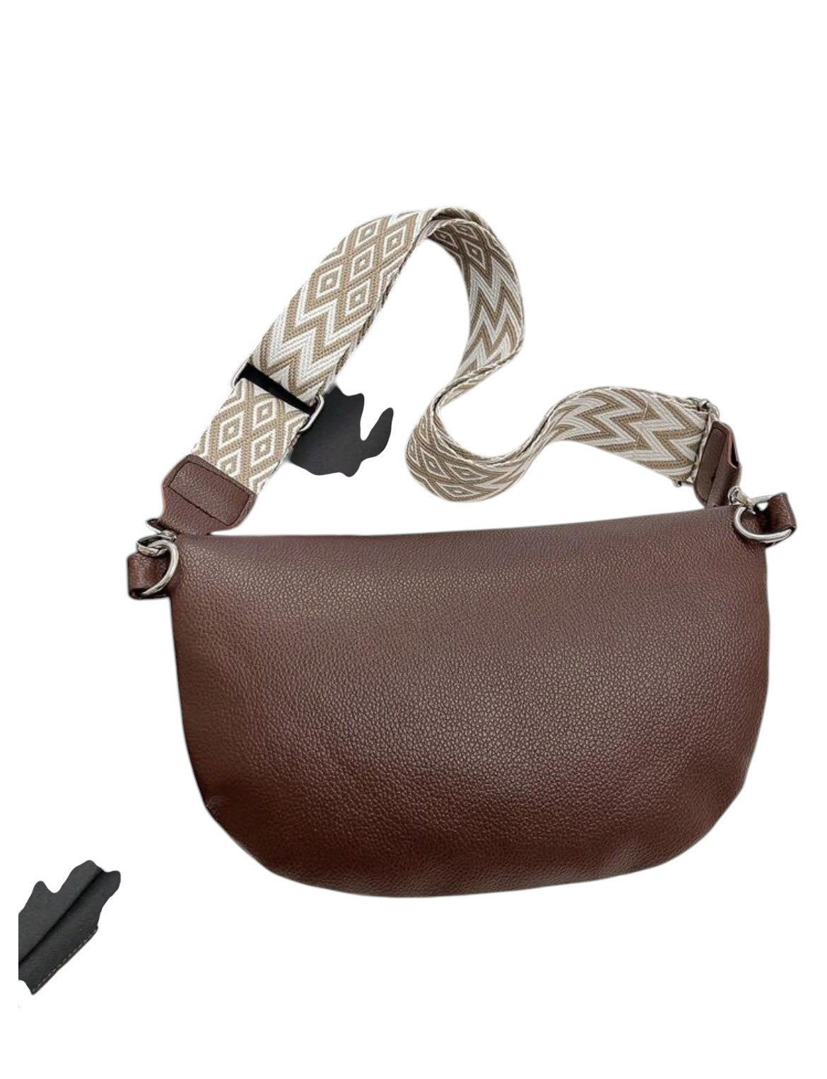 Sac banane bandoulière marron retro vintage