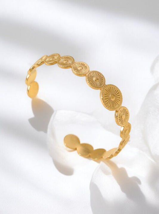 Jonc doré rond soleil