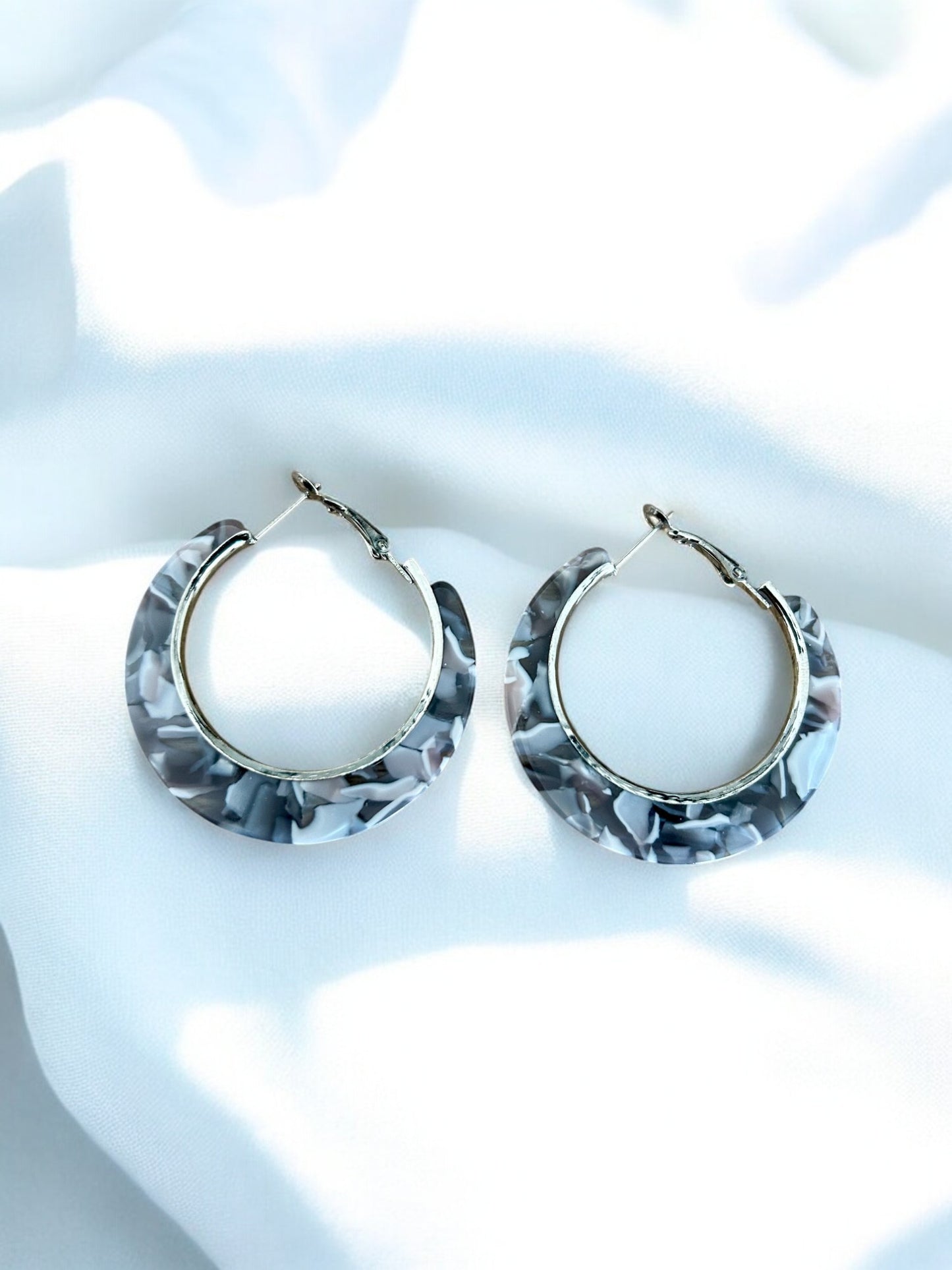 3 POUR 4 !! Boucles d'oreilles créoles argentées