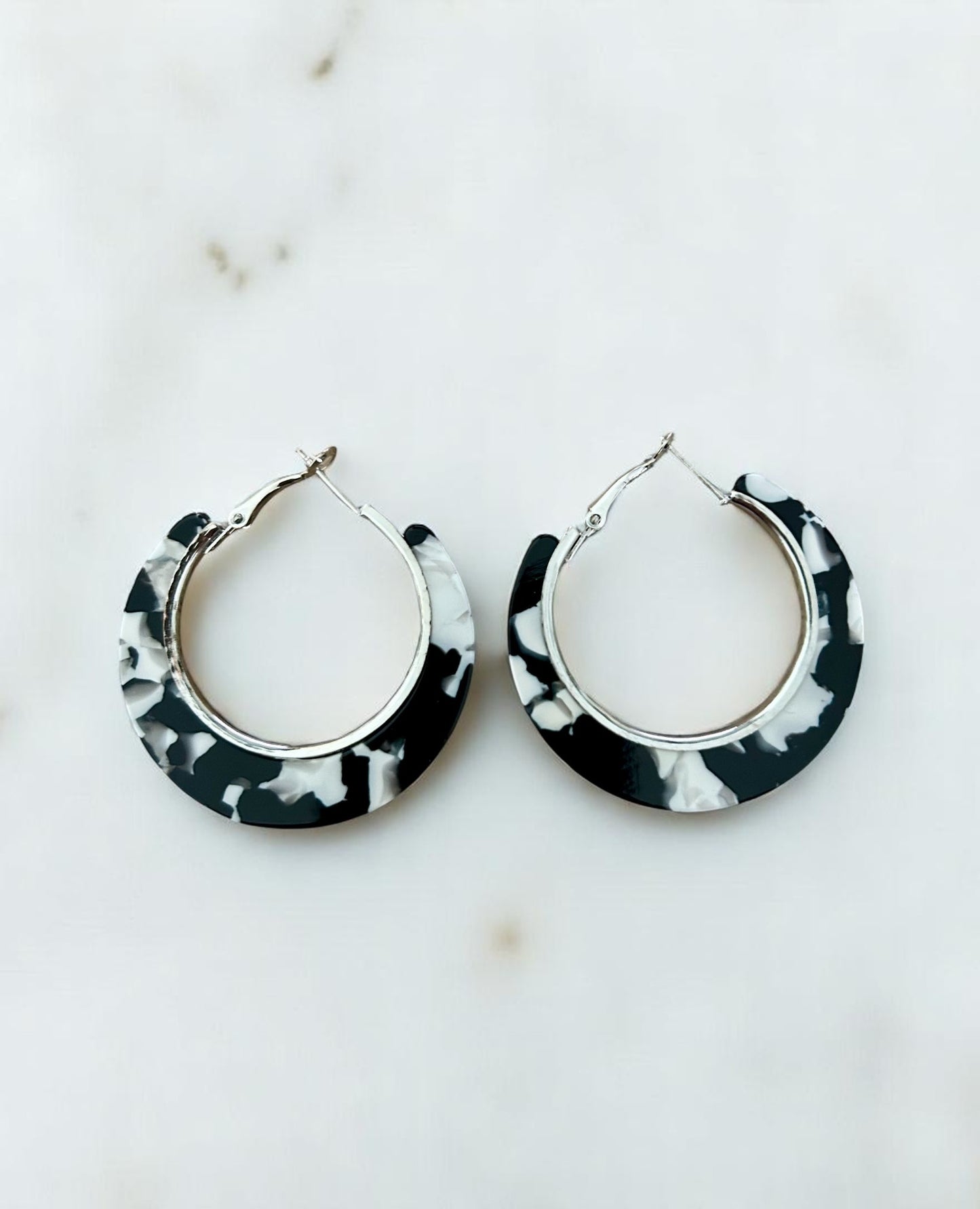 3 POUR 4 !! Boucles d'oreilles créoles argentées