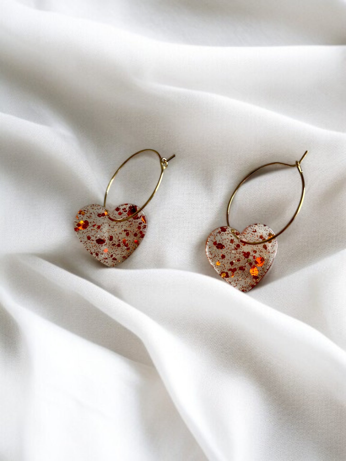 Boucles d’oreilles créoles cœur dorées 3 POUR 10€