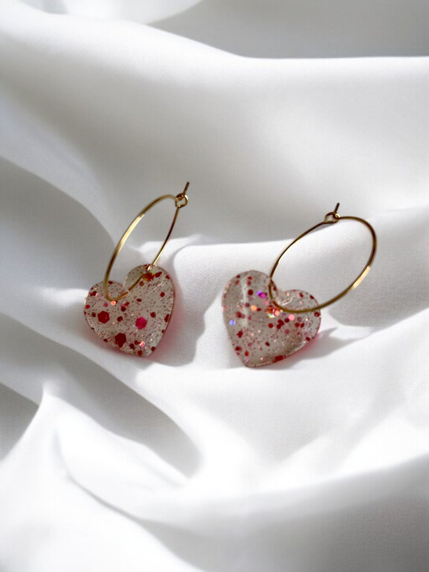 Boucles d’oreilles créoles cœur dorées 3 POUR 10€