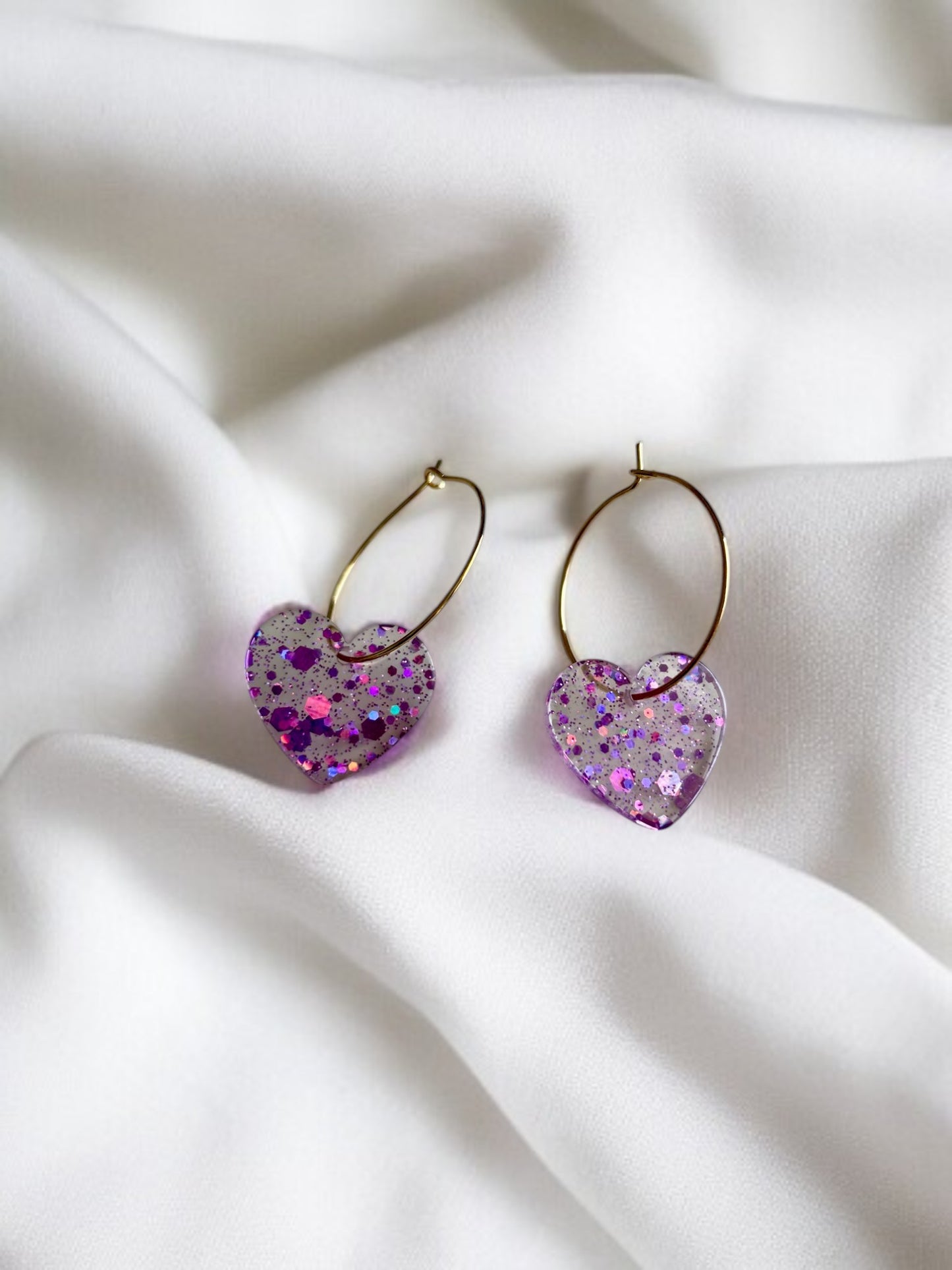 Boucles d’oreilles créoles cœur dorées 3 POUR 10€