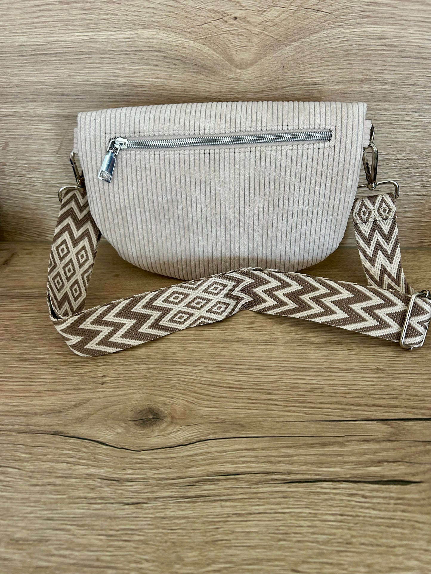 Sac banane velours côtelé femme