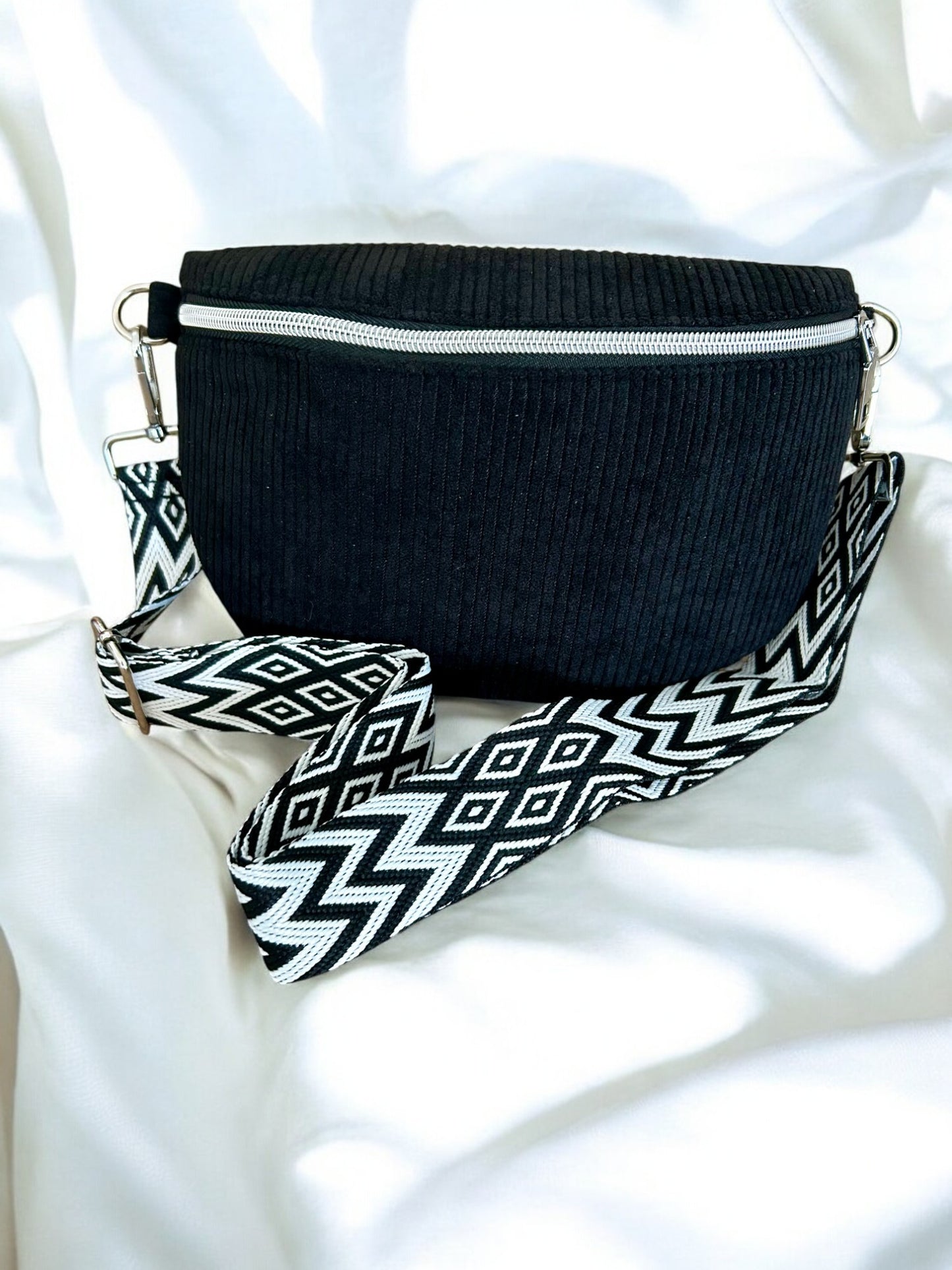Sac banane velours côtelé femme