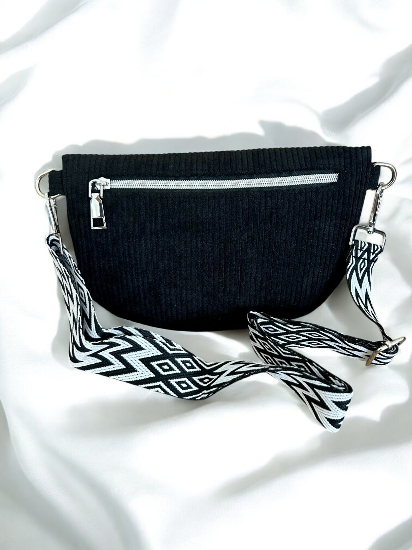 Sac banane velours côtelé femme