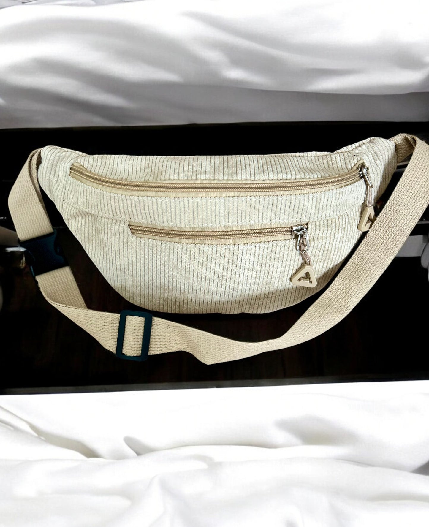 Sac banane velours côtelé femme